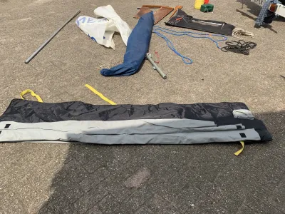 Polyester Open zeilboot Optimist 2x, + Trailer Photo 35