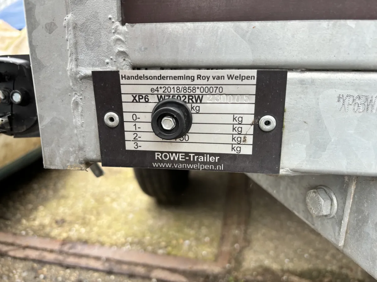 Staal Budgetboot Rowe Trailer XP6