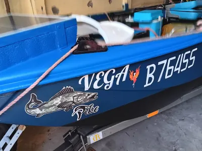 Polyester Open motorboot Vissersboot  Foto 1