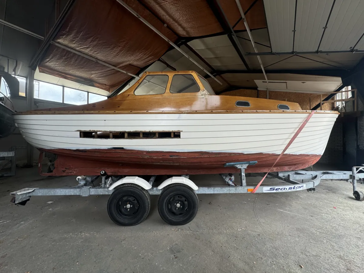 Hout Motorboot Sneepa Plump