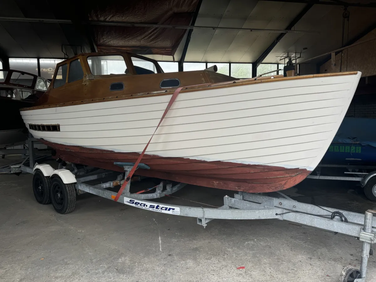 Hout Motorboot Sneepa Plump