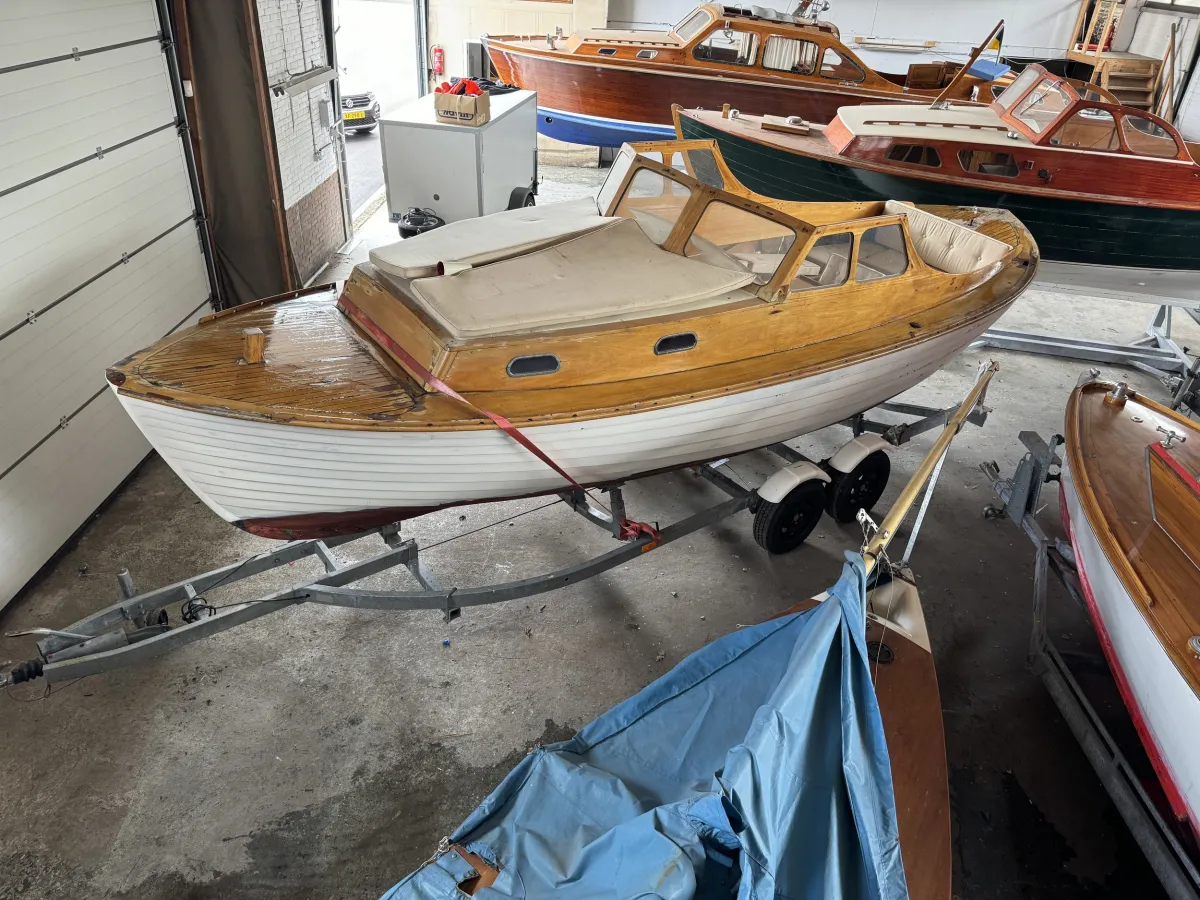 Hout Motorboot Sneepa Plump