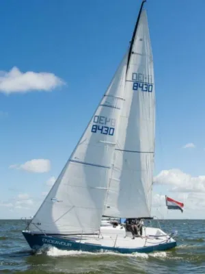Polyester Segelboot Kwarttonner One Off Foto 3