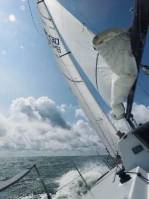 Polyester Segelboot Kwarttonner One Off Foto 13