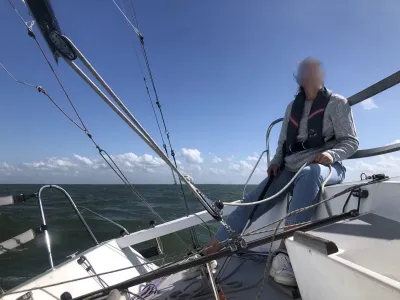 Polyester Segelboot Kwarttonner One Off Foto 8