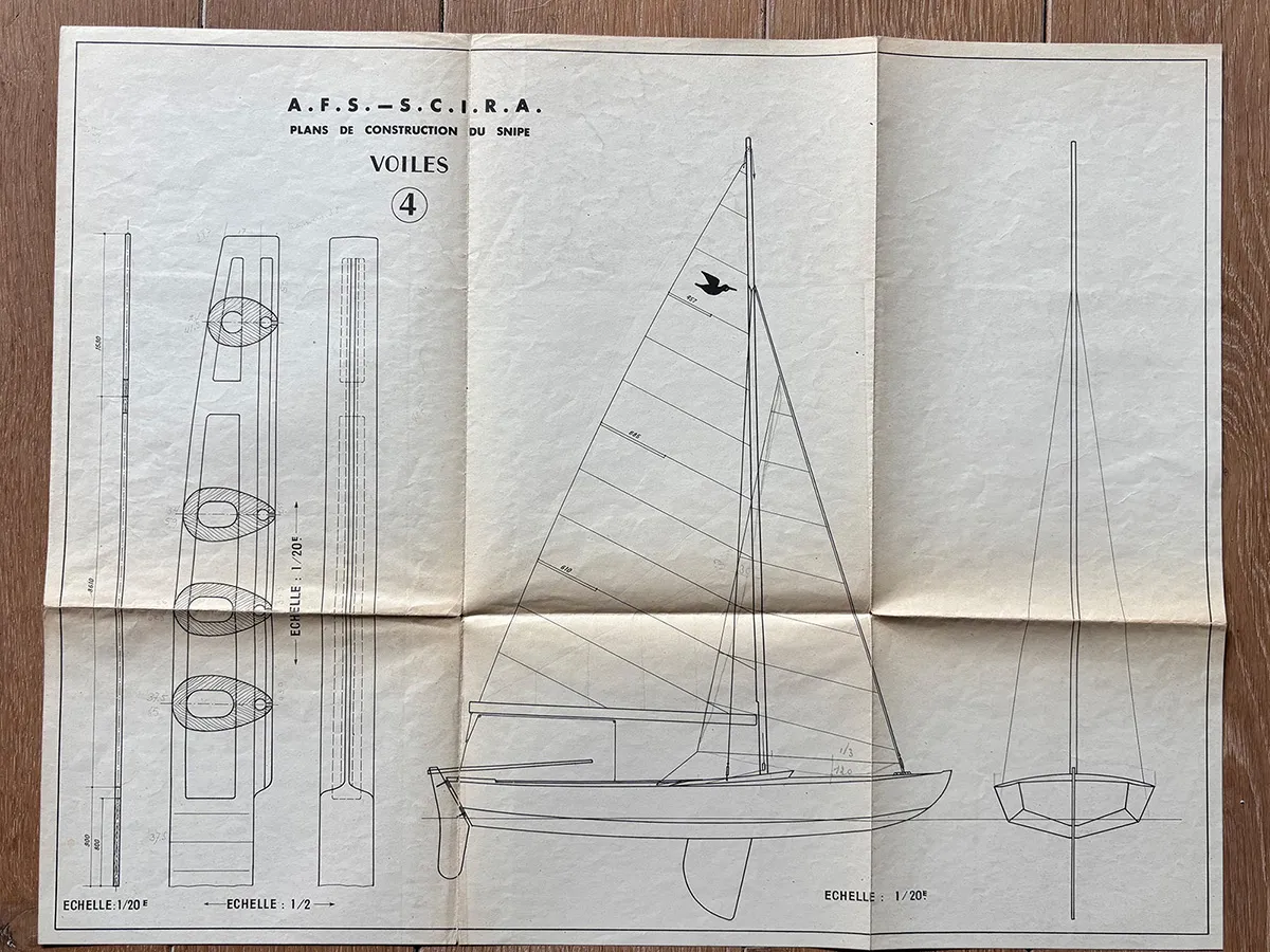 Wood Open zeilboot Snipe Dinghy