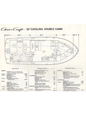 Polyester Motorboat Chris Craft Catalina 35 DC Photo 29