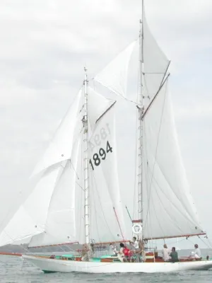 Wood Sailboat Hansen Gaff Schooner Photo 6