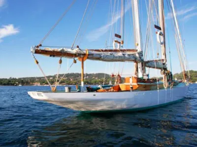 Wood Sailboat Hansen Gaff Schooner Photo 12