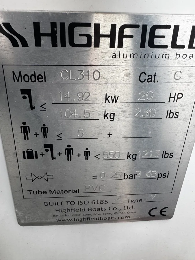 Aluminium RIB Highfield CL310