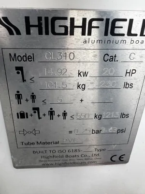 Aluminium RIB Highfield CL310 Photo 6