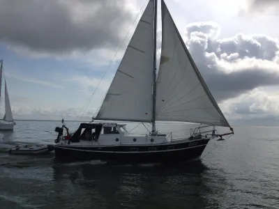 Staal Zeilboot Unter Elbe Motorsailer Foto 2