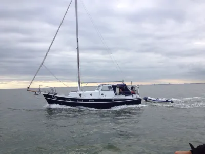 Staal Zeilboot Unter Elbe Motorsailer Foto 3