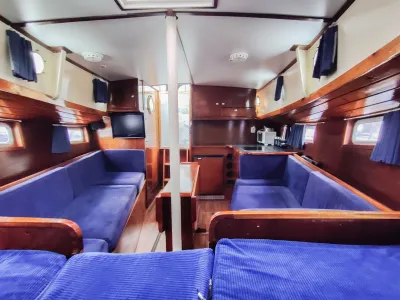 Staal Zeilboot Unter Elbe Motorsailer Foto 23