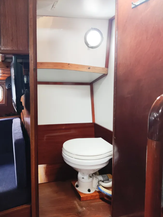 Staal Zeilboot Unter Elbe Motorsailer