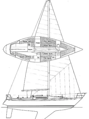 Polyester Segelboot Colvic UFO 34 Foto 3