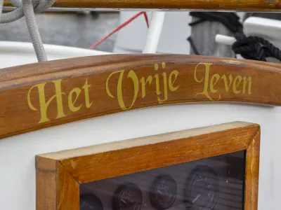 Staal Zeilboot Zeeschouw Platbodem Foto 3