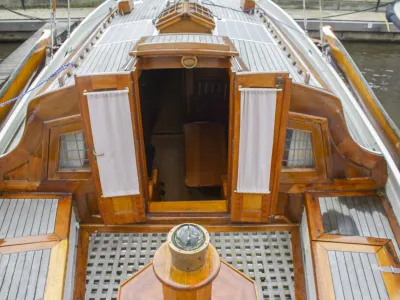 Staal Zeilboot Zeeschouw Platbodem Foto 16