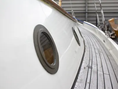 Staal Zeilboot Zeeschouw Platbodem Foto 21