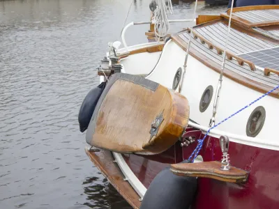 Staal Zeilboot Zeeschouw Platbodem Foto 1