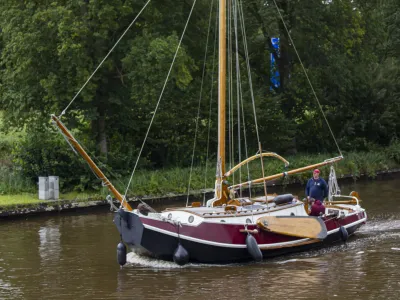 Staal Zeilboot Zeeschouw Platbodem Foto 33