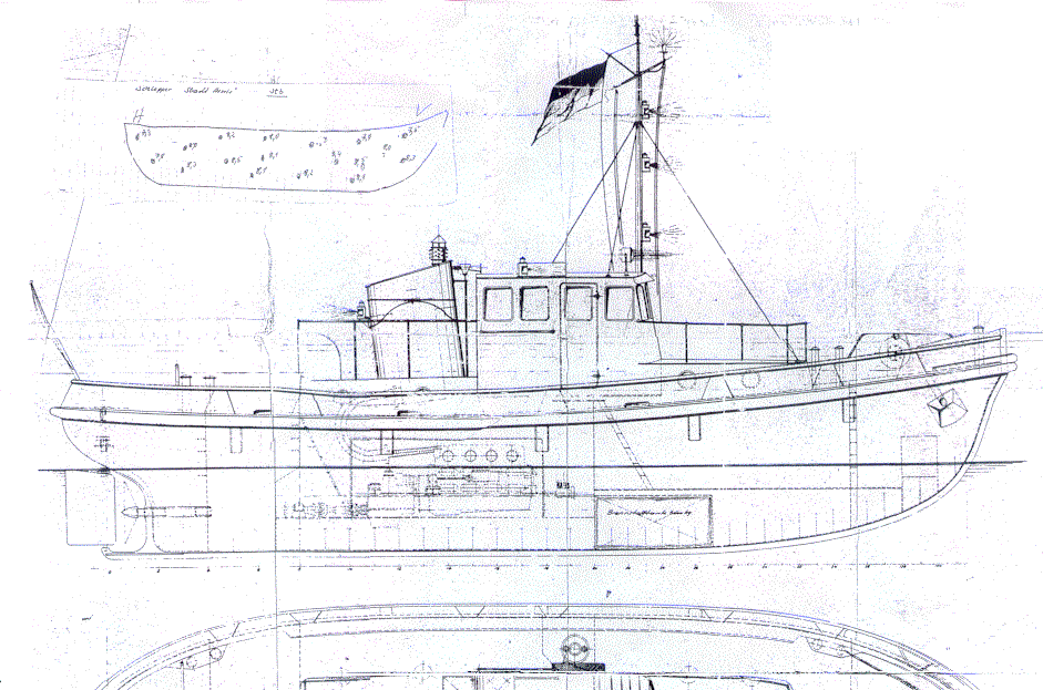 Acier Bateau de travail Remorqueur 1500