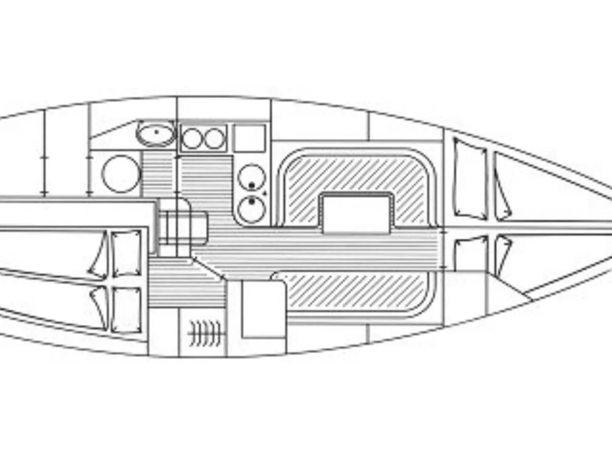 Polyester Zeilboot Compromis 888