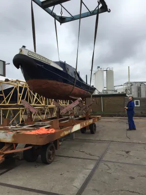 Staal Werkboot Sleepboot Geklonken Staal Foto 4