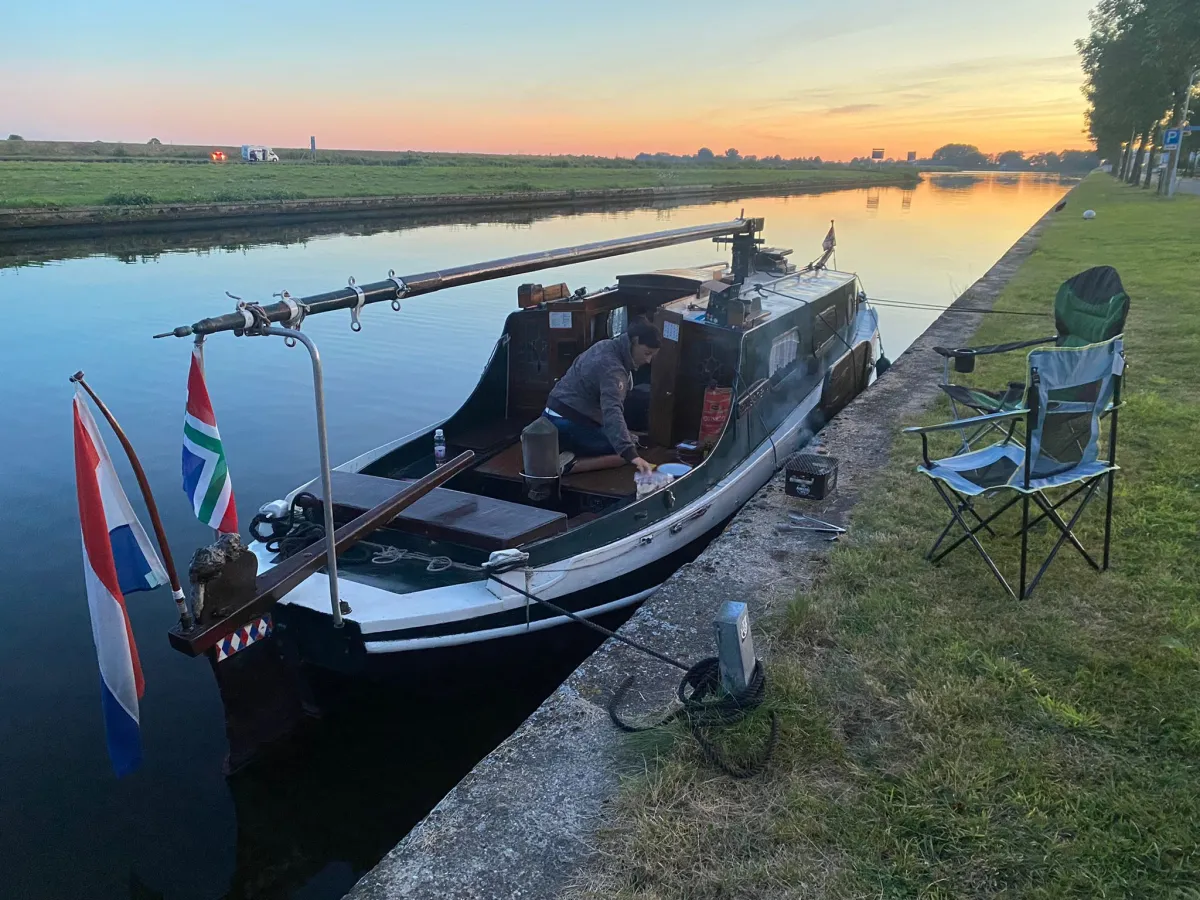 Stahl Segelboot Flachbodenboot Rietaak